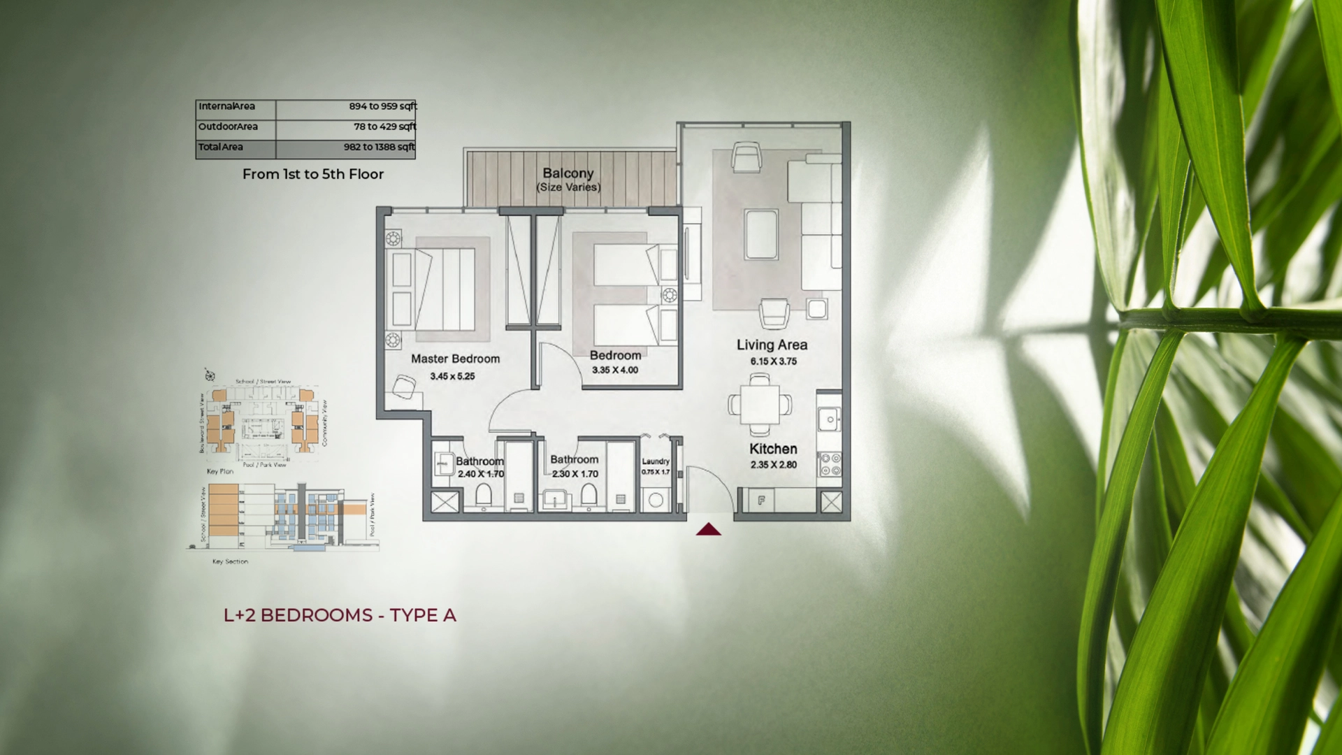 2 BR  - Type E